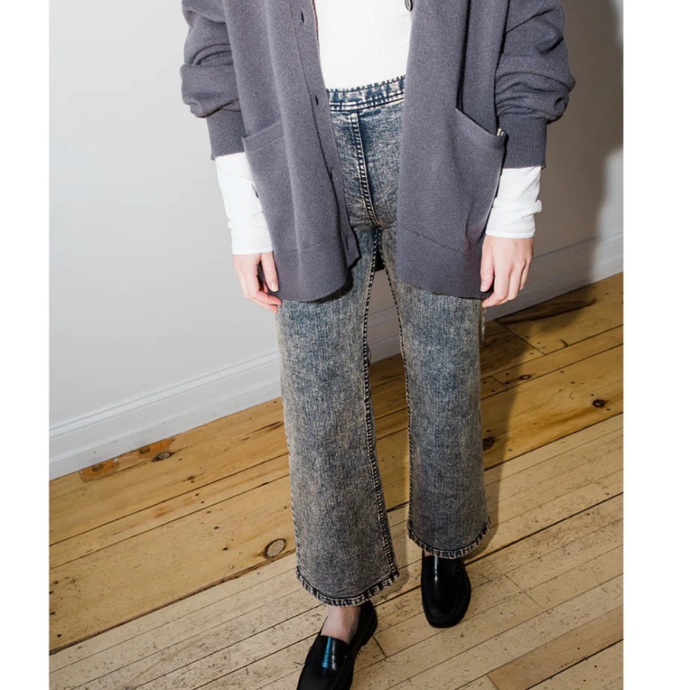 Rachel Comey MULLINS Pant Sz 8 Peach Acid Wash Denim